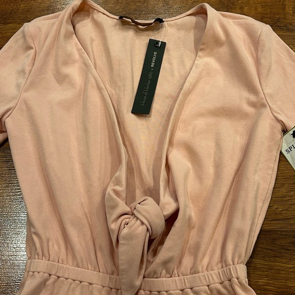House of Harlow 1960 x Revolve Pink Romper Women’s Size Small Flare Sleeves - Picture 3 of 9